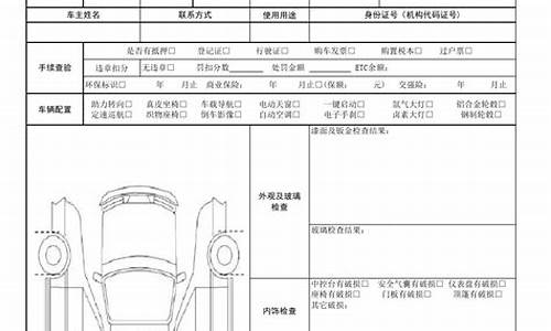 二手车金属线条检查表,二手车金属线条检查表怎么看